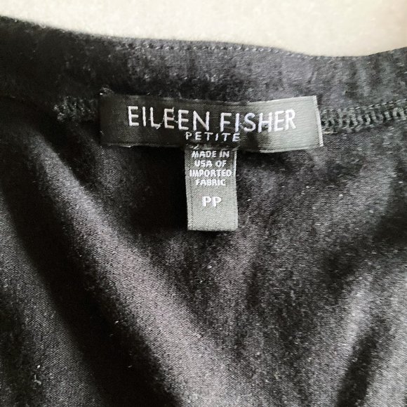 Eileen Fisher Black U-neck shell tank top / shirt (PP) Petite (XS) - Picture 3 of 6